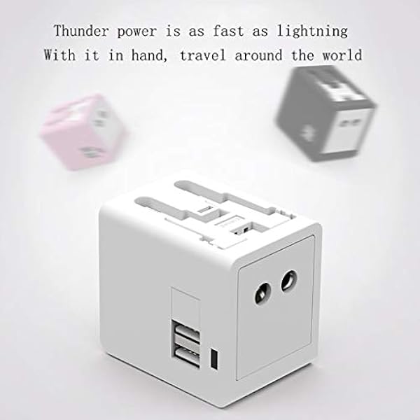 PIAOLING Adattatore di Viaggio Universale, Adattatore di Alimentazione Internazionale con Doppio USB, Adattatore Universale (Color : Black)